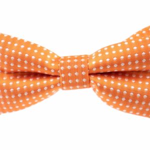 Vsepropejska Elegant oranžový motýlek pro psa s puntíky | 25 - 42 cm