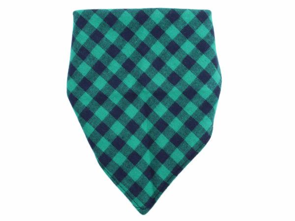 Vsepropejska Hansel zeleno-modrý  károvaný šátek pro psa Obvod krku: 20 - 31 cm
