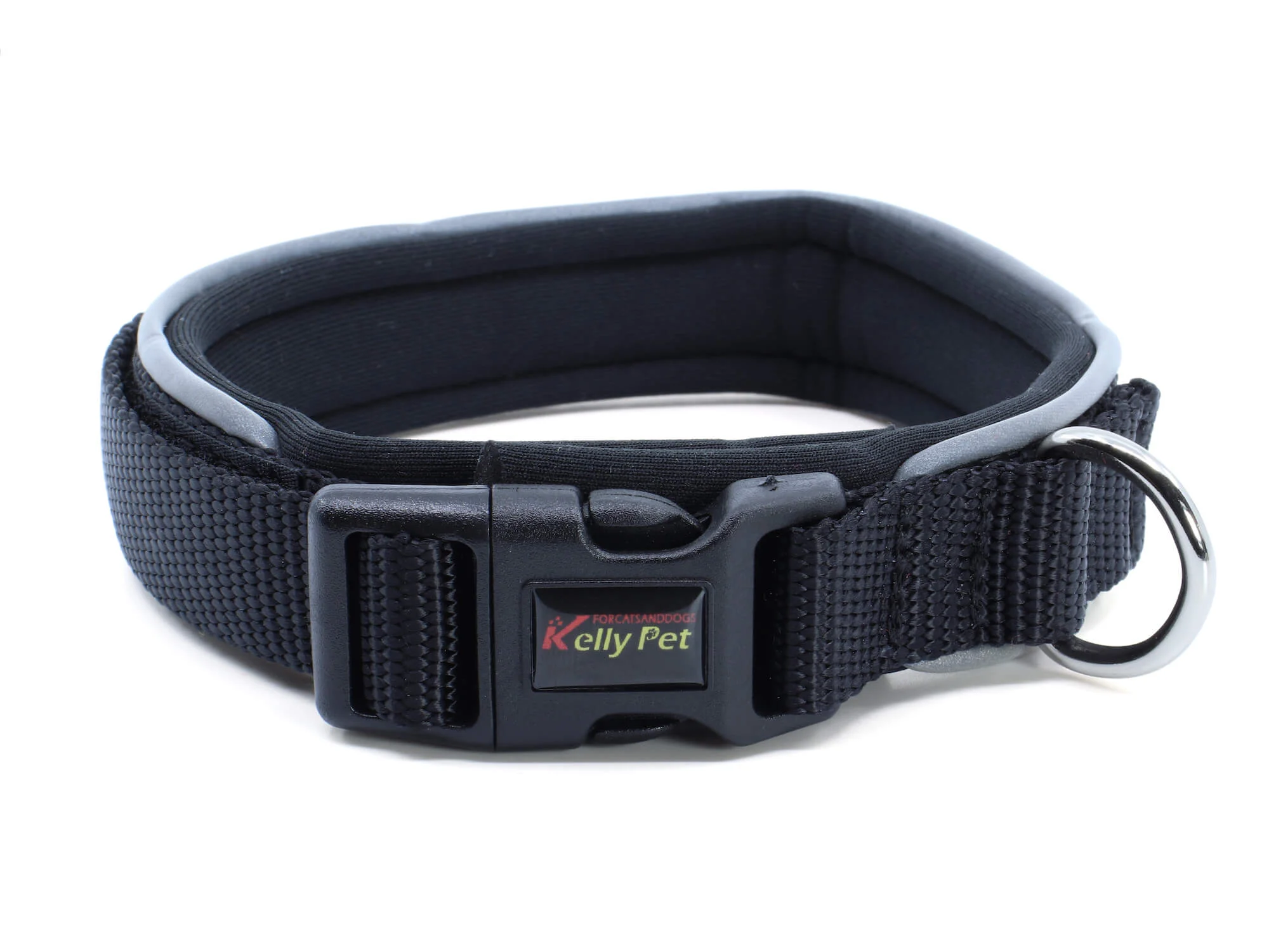 Vsepropejska Lava obojek s podšívkou pro psa | 33 - 58 cm Barva: Černá