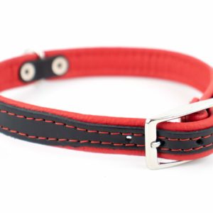 Vsepropejska Leather kožený obojek pro psa | 19 - 53 cm Barva: Červená