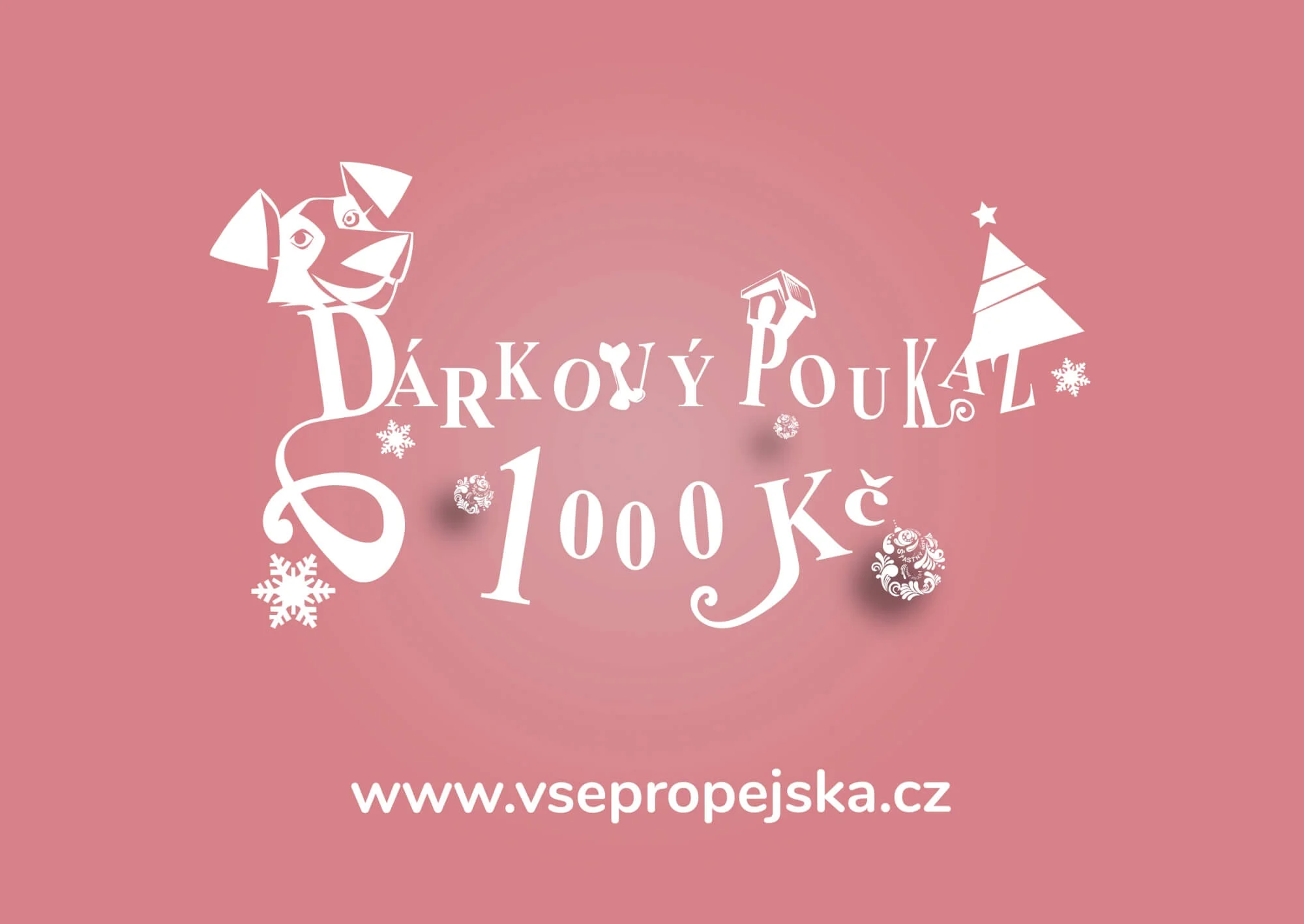 Vsepropejska Růžový dárkový poukaz (elektronický) Typ: 1000 Kč