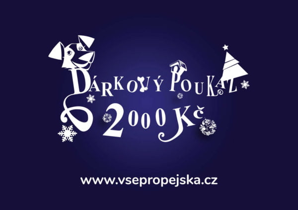 Vsepropejska Tmavě modrý dárkový poukaz (elektronický) Typ: 2000 Kč