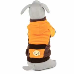 Vsepropejska Cool fleecová mikina pro psa s kapsičkou Barva: Oranžovo-hnědá