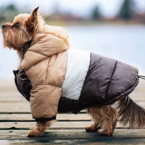 Vsepropejska Palaton prošívaná bunda pro psa s kapucí Barva: Hnědá