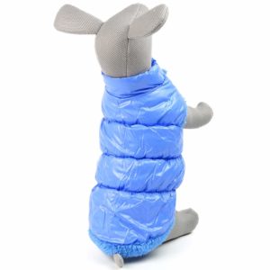 Vsepropejska Warm zimní bunda pro psa s kožichem Barva: Modrá