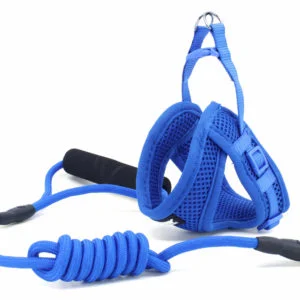 Vsepropejska Woody postroj pro psa s vodítkem | 24 – 42 cm Barva: Modrá