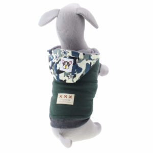Vsepropejska Bona bunda pro psa s maskáčovou kapucí Barva: Zelená