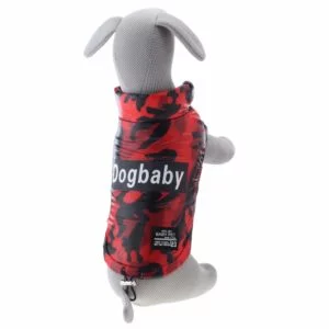 Vsepropejska Míša maskáčová zimní bunda pro psa Barva: Červená