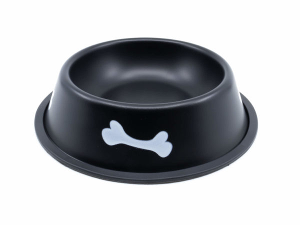 Vsepropejska Dish černá miska pro psa se vzorem kosti Rozměr (cm): 22