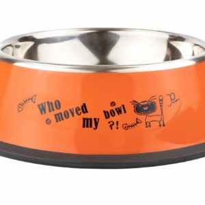 Vsepropejska Empty miska pro psa s tlapkami Barva: Oranžová