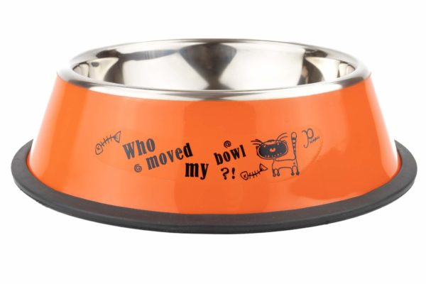 Vsepropejska Empty miska pro psa s tlapkami Barva: Oranžová