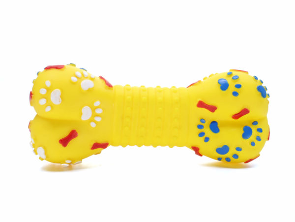 Vsepropejska Fame gumová kost pro psa Barva: Žlutá