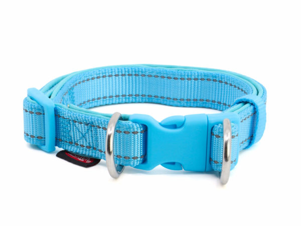 Vsepropejska Blanka obojek s podšívkou pro psa | 21 - 54 cm Barva: Modrá