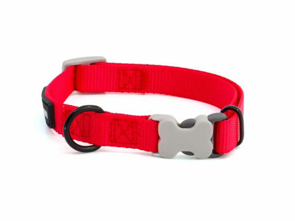 Vsepropejska Nimi obojek pro psa | 23 - 63 cm Barva: Červená