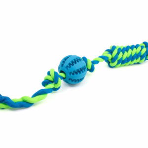 Vsepropejska Tula přetahovadlo s dentálním míčkem pro psa Barva: Modrá