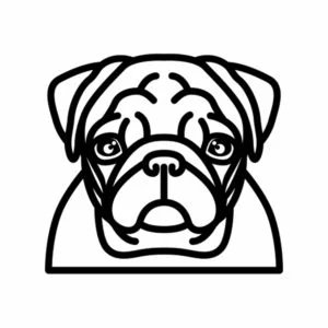 Vsepropejska Psí dekorace na zeď Plemeno: Mops