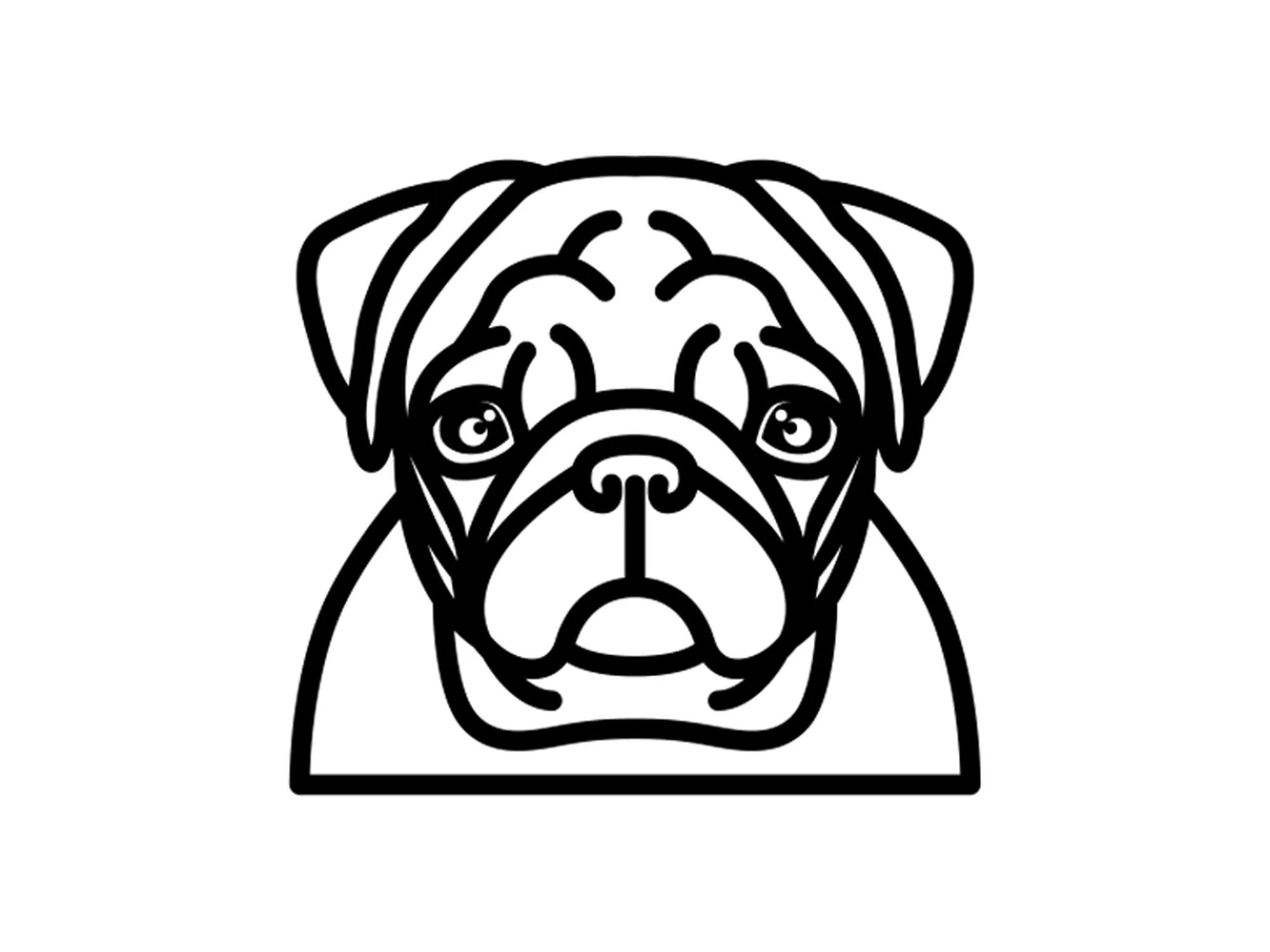 Vsepropejska Psí dekorace na zeď Plemeno: Mops