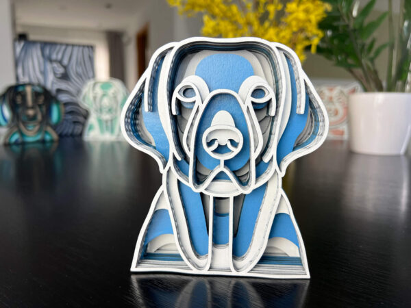 Vsepropejska Mandala Labrador dekorace na stůl Barva: Modrá
