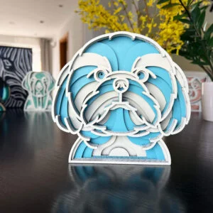 Vsepropejska Mandala Shih-tzu dekorace na stůl Barva: Modrá