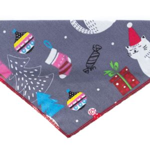 Vsepropejska Vánoční šedý šátek pro psa Obvod krku: 20 - 50 cm