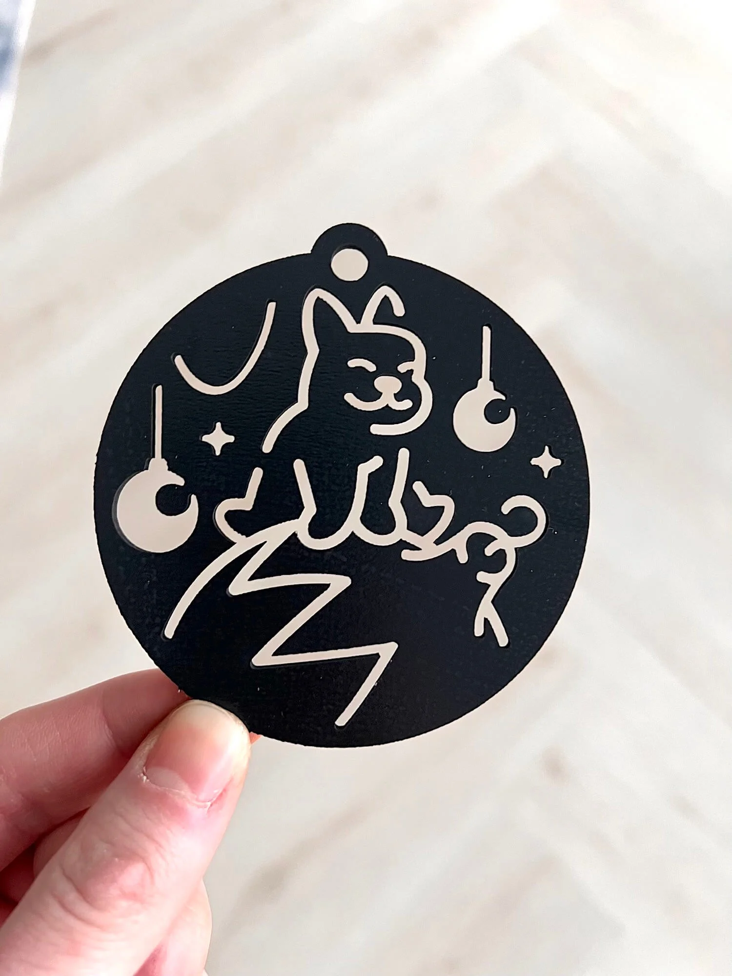 Vsepropejska Vánoční ozdoba s motivem psa 11 Barva: Černá