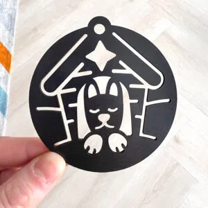 Vsepropejska Vánoční ozdoba s motivem psa 11 Barva: Černá