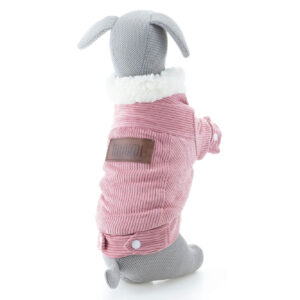 Vsepropejska Deril manšestrová bunda pro psa Barva: Růžová