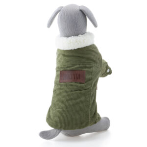 Vsepropejska Deril manšestrová bunda pro psa Barva: Zelená