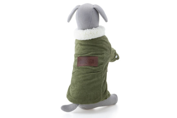 Vsepropejska Deril manšestrová bunda pro psa Barva: Zelená