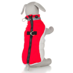 Vsepropejska Tremy zimní bunda pro psa s kroužky Barva: Červená