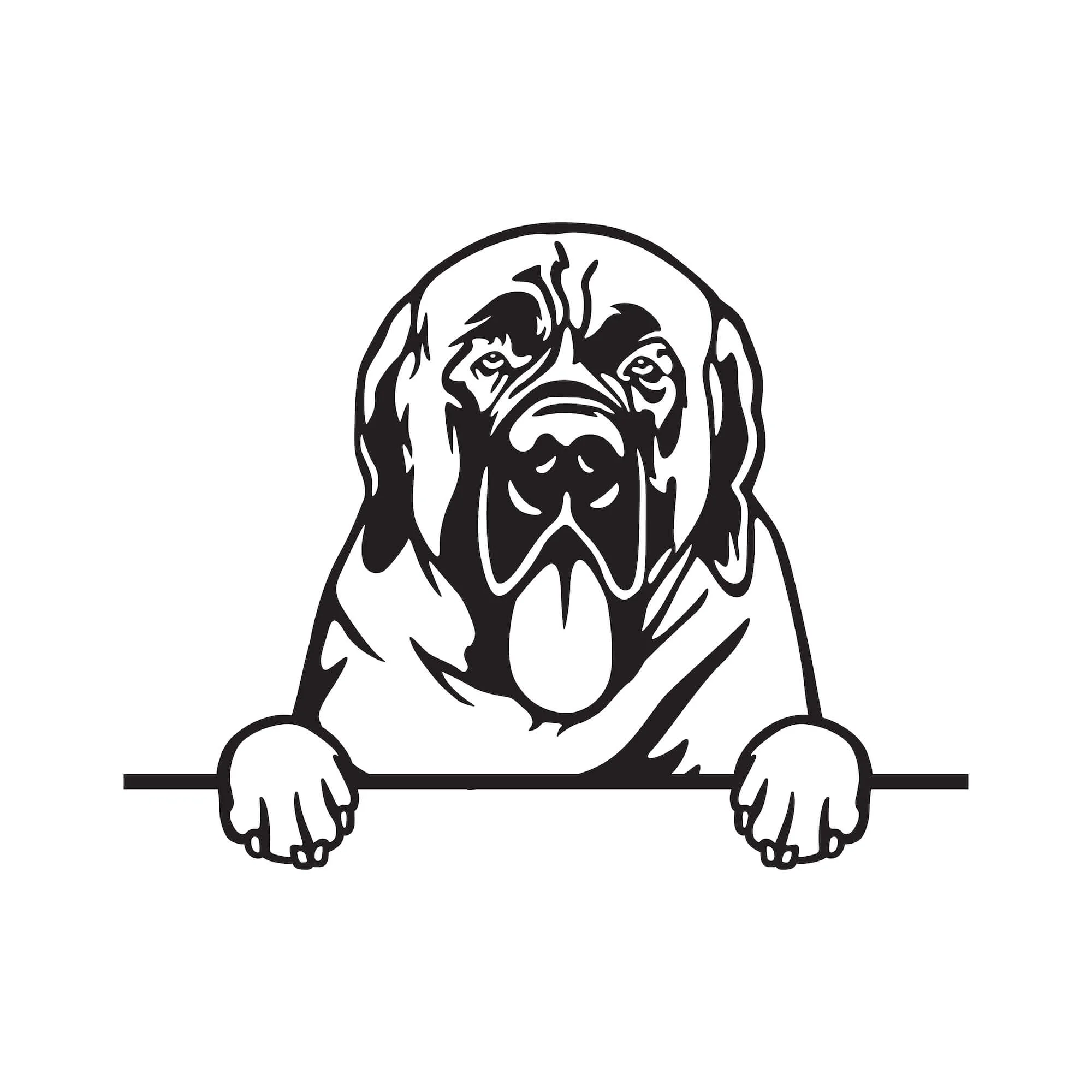 Vsepropejska Mastif dřevěná dekorace na zeď Rozměr (cm): 38 x 29