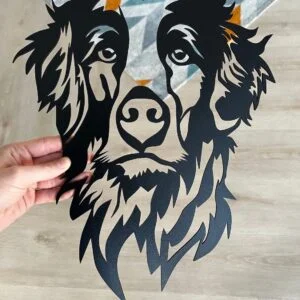 Vsepropejska Zlatý retrívr 1 dřevěná dekorace na zeď Rozměr (cm): 38 x 30