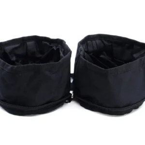 Vsepropejska Holly dvojitá cestovní miska pro psa Barva: Černá