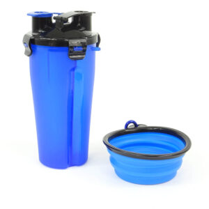 Vsepropejska Lisa cestovní láhev pro psa 750 ml + miska Barva: Modrá