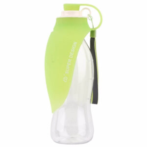 Vsepropejska Portable cestovní láhev pro psa se silikonovou miskou 580 ml Barva: Zelená