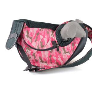 Vsepropejska Travel 2 taška pro psa přes rameno Barva: Růžový-maskáč