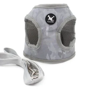 Vsepropejska Zumo reflexní postroj pro psa s vodítkem Barva: Šedá