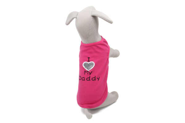 Vsepropejska Daddy letní tričko pro psa Barva: Růžová