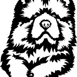 Vsepropejska Čau-čau 2 dřevěná dekorace na zeď Rozměr (cm): 38 x 29