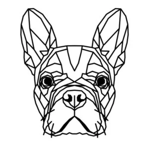 Vsepropejska Francouzský buldoček 2 dřevěná dekorace na zeď Rozměr (cm): 38 x 31