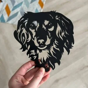 Vsepropejska Jezevčík dřevěná dekorace na zeď Rozměr (cm): 35 x 33