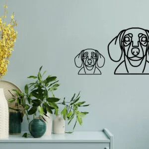 Vsepropejska Jezevčík dřevěná dekorace na zeď Rozměr (cm): 17 x 14