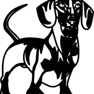 Vsepropejska Jezevčík dřevěná dekorace na zeď Rozměr (cm): 35 x 30