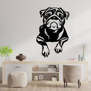 Vsepropejska Mops 2 dřevěná dekorace na zeď Rozměr (cm): 38 x 24