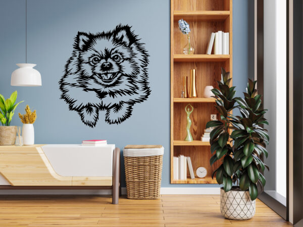 Vsepropejska Pomeranian dřevěná dekorace na zeď Rozměr (cm): 16 x 14