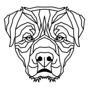 Vsepropejska Rotvajler 1 dřevěná dekorace na zeď Rozměr (cm): 38 x 35