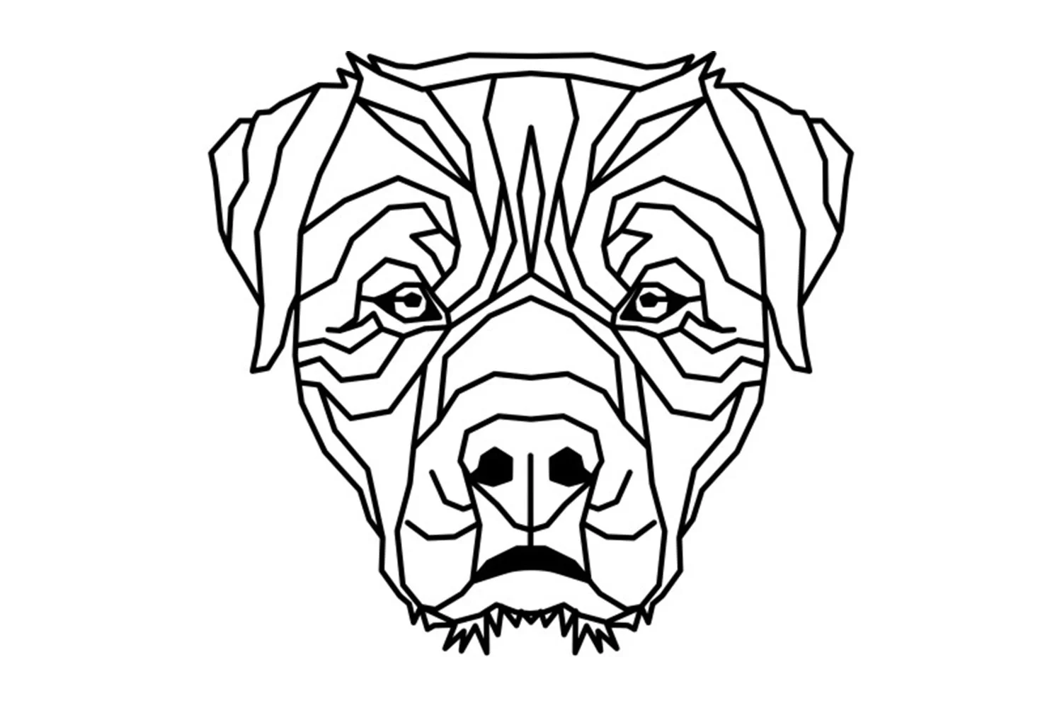 Vsepropejska Rotvajler 1 dřevěná dekorace na zeď Rozměr (cm): 38 x 35