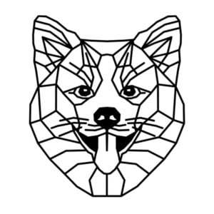 Vsepropejska Shiba-inu 1 dřevěná dekorace na zeď Rozměr (cm): 38 x 32