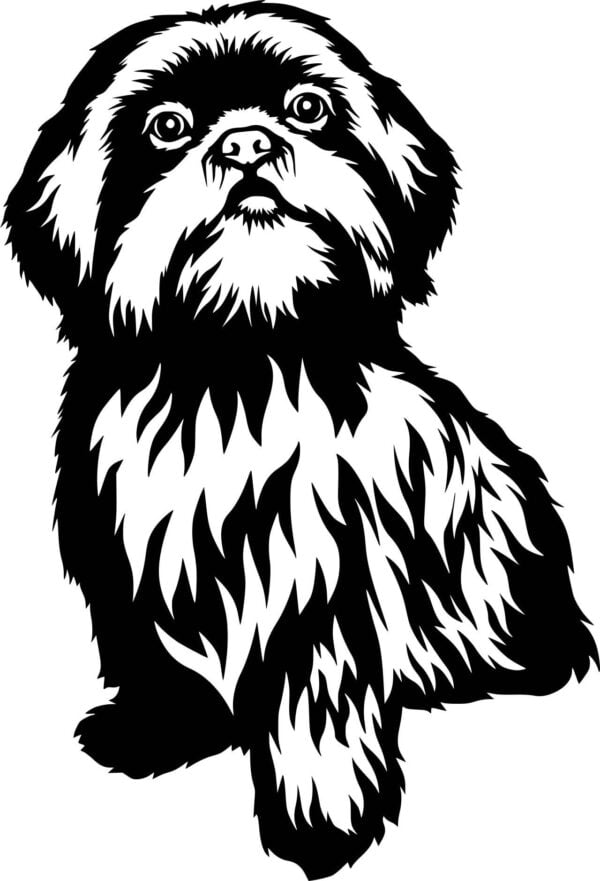 Vsepropejska Shih - tzu dřevěná dekorace na zeď Rozměr (cm): 38 x 25