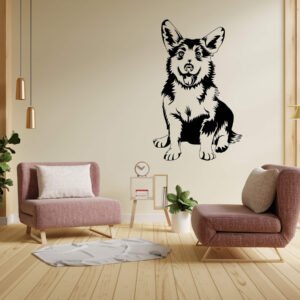 Vsepropejska Welsh Corgi Pembroke dřevěná dekorace na zeď Rozměr (cm): 38 x 25